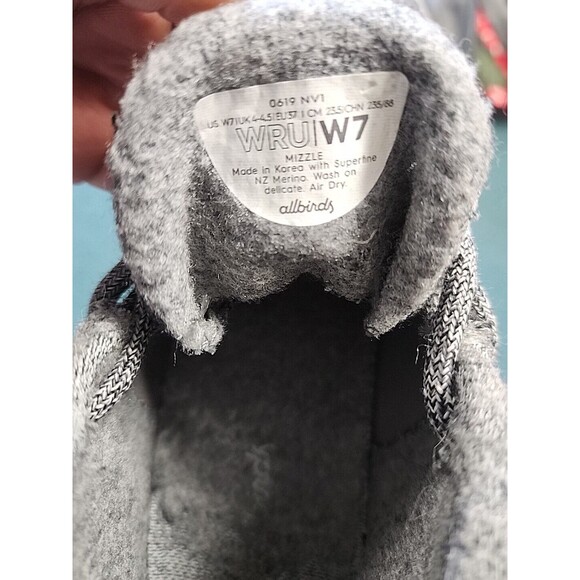 Allbirds Womens Mizzle Merino Wool Lace-Up Mid Sneakers  Size 7 - Picture 8 of 8